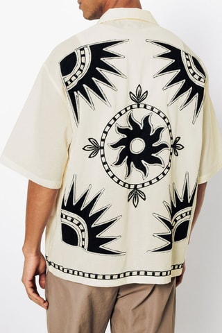 Camisa boxy fit de algodón orgánico - Crudo