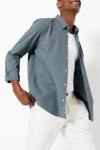 Camisa slim - Verde-escuro