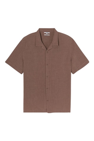 Camisa regular em ramie - Rosa-velho