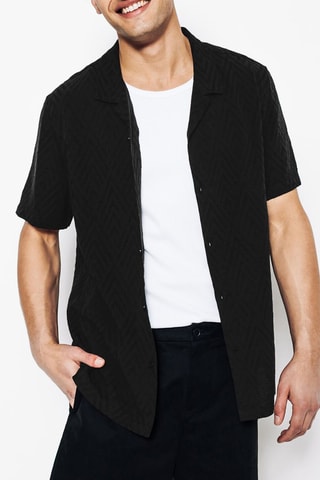Camisa regular - Preto