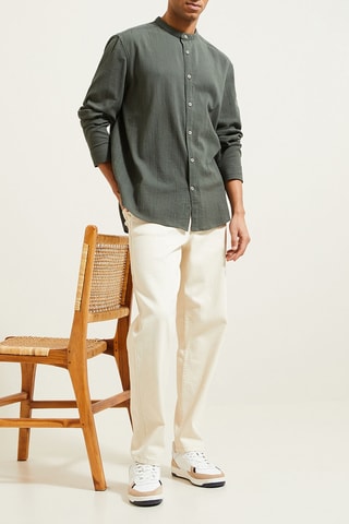 Camisa regular fit - Caqui