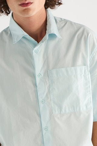 Camisa regular - Azul-celeste