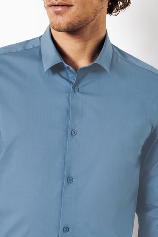 Camisa extra slim - Azul-cobalto