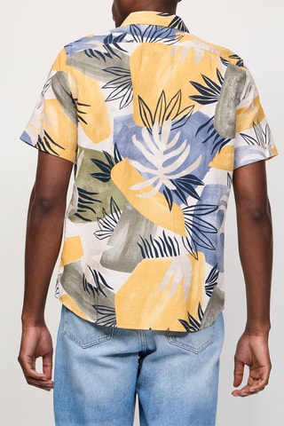 Camisa casual de lino - Azul