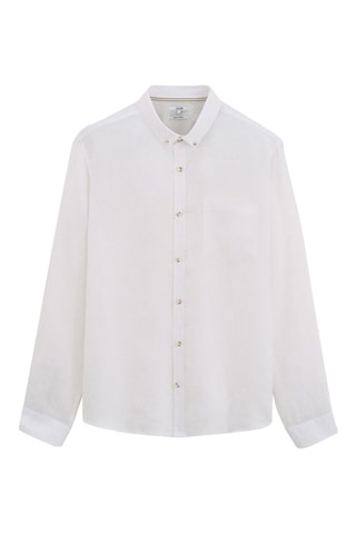 Camisa regular em linho - Branco