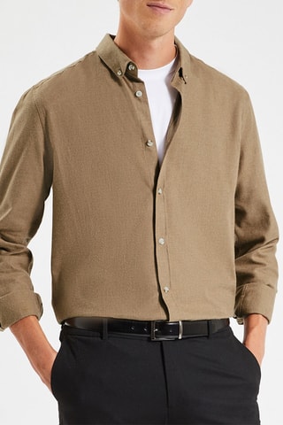 Chemise regular - Beige