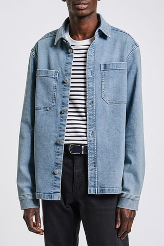 Sobrecamisa de ganga regular - Azul