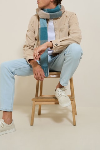 Sobrecamisa regular em veludo - Cru