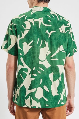 Camisa regular - Cru e verde