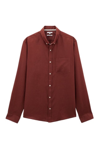 Chemise regular en lin - Marron