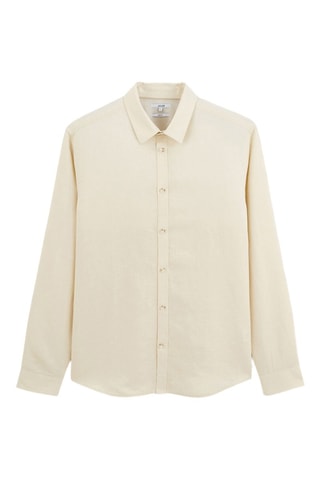 Camisa regular em linho - Cru