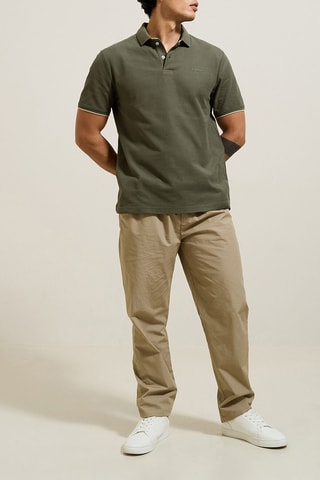 Polo regular fit de algodón orgánico - Caqui