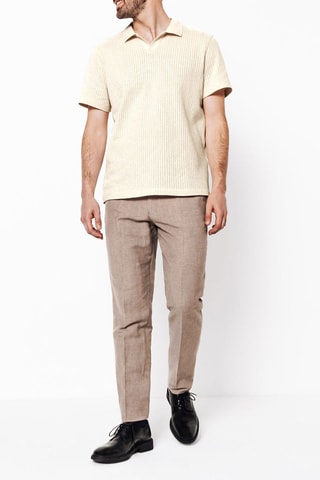 Polo regular en coton biologique - Ecru