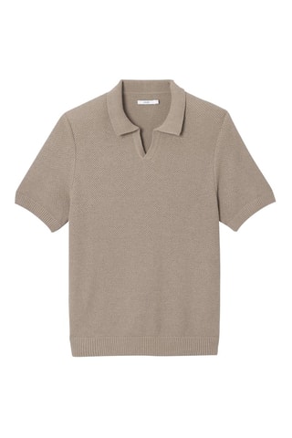 Polo regular en lin - Beige