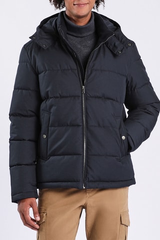 Blusão com capuz - Azul-escuro