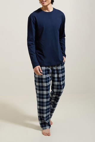 Pijama - Azul-marinho e branco