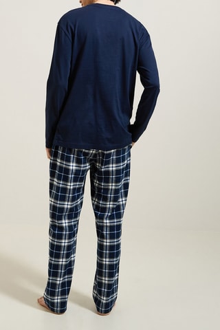 Pijama - Azul-marinho e branco