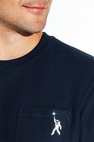 T-shirt relaxed - Azul-noite