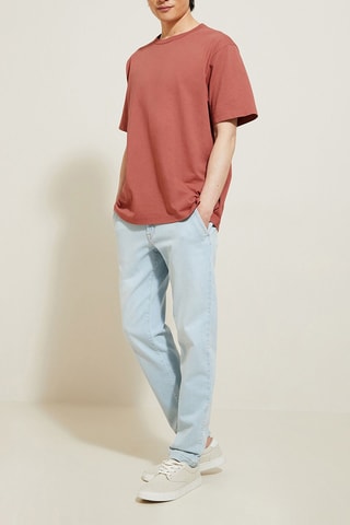 T-shirt relaxed - Castanho