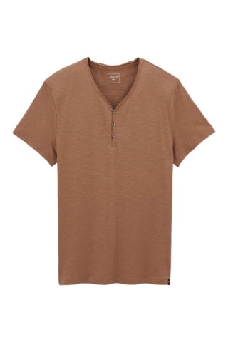 T-shirt em algodão biológico - Camel