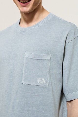 T-shirt relax - Cinzento-claro