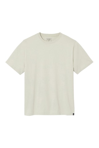 T-shirt regular em algodão biológico - Cinzento-claro