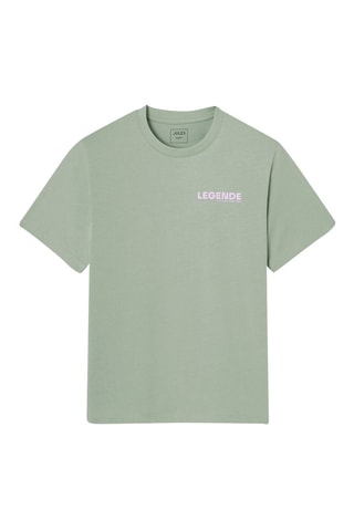 T-shirt regular em algodão biológico - Verde-claro