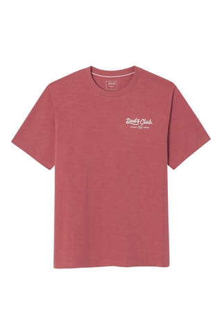 T-shirt regular em algodão biológico - Vermelho