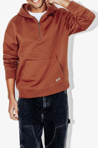 Sudadera con capucha - Rojo teja