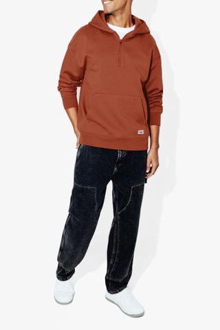 Sudadera con capucha - Rojo teja