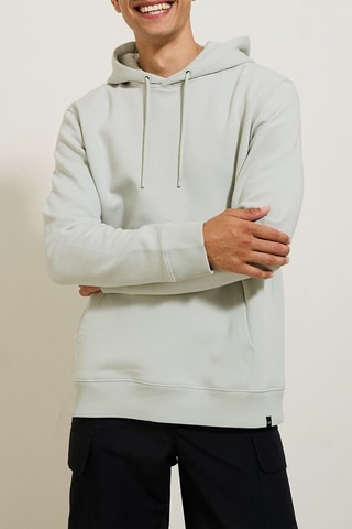 Sweat com capuz - Verde-água