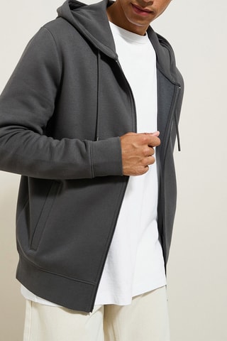 Sudadera de algodón orgánico con capucha - Verde