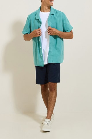 Bermudas chino - Azul-escuro