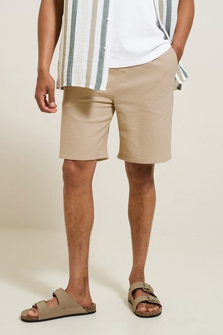 Bermudas em moletão - Bege