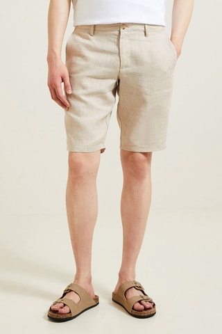 Bermudas de lino - Crudo