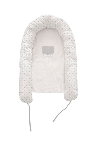 Cuscino per cesta portabebè Once upon a time - Grigio e bianco - Da 8 mesi