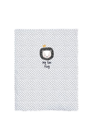 Culla fianco letto e biancheria da letto My Lion King - Bianco - 4 pezzi - Bianco e giallo