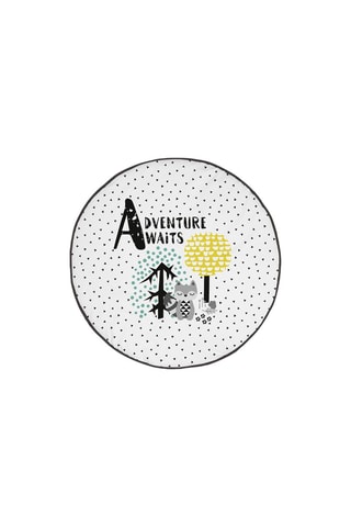 Tappeto Adventure Awaits - 90 x 90 cm - Da 36 mesi - Bianco e nero