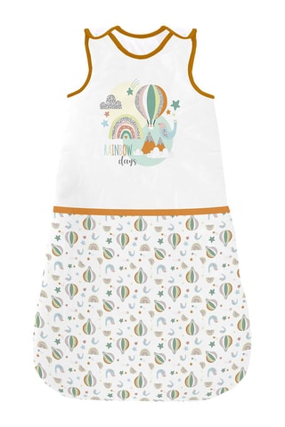 Sacco nanna Rainbow Days - 90 cm - Da 24 mesi - Bianco e senape
