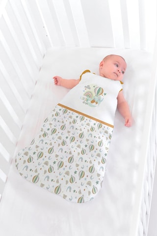 Sacco nanna Rainbow Days - 90 cm - Da 24 mesi - Bianco e senape