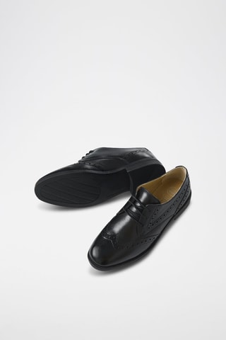 Derbies em couro Preto