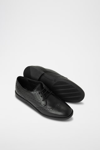 Derbies em couro - Preto