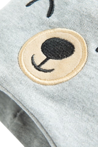 Gorro com orelhas - Cinzento-claro mesclado