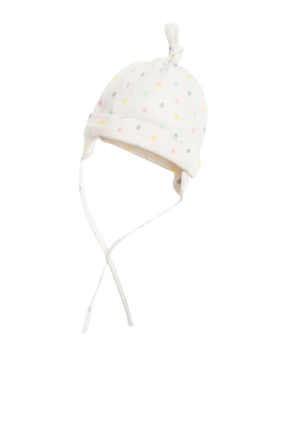 2 gorros aviador - Branco e rosa