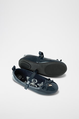 Sabrinas envernizadas - Azul-marinho