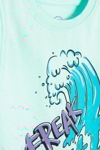 Camisola de alças - Azul-claro