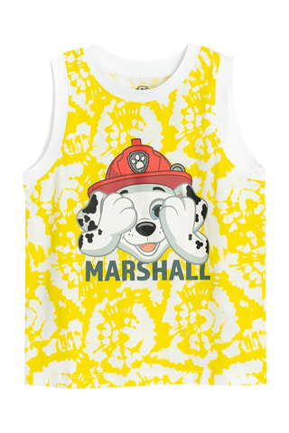 Camisola de alças Marcus Patrulha Pata - Amarelo