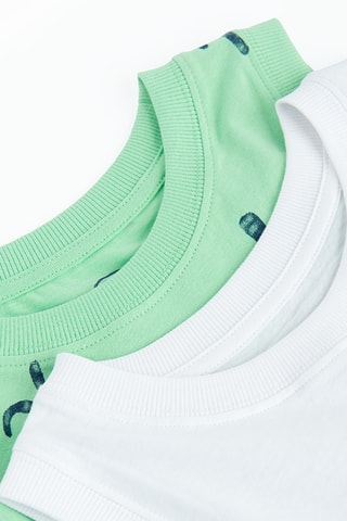 2 camisolas de alças -  Branco e verde