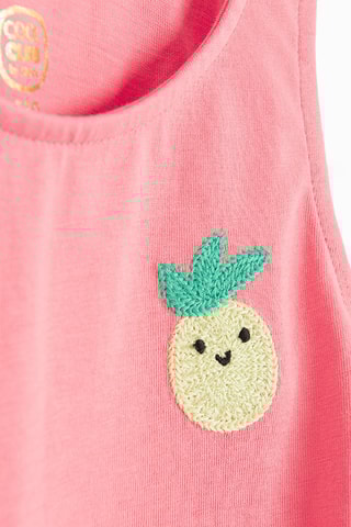 2 camisolas de alças -  Rosa e branco