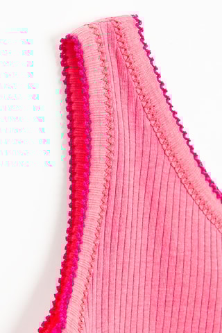 Camisola de alças assimétrica - Rosa